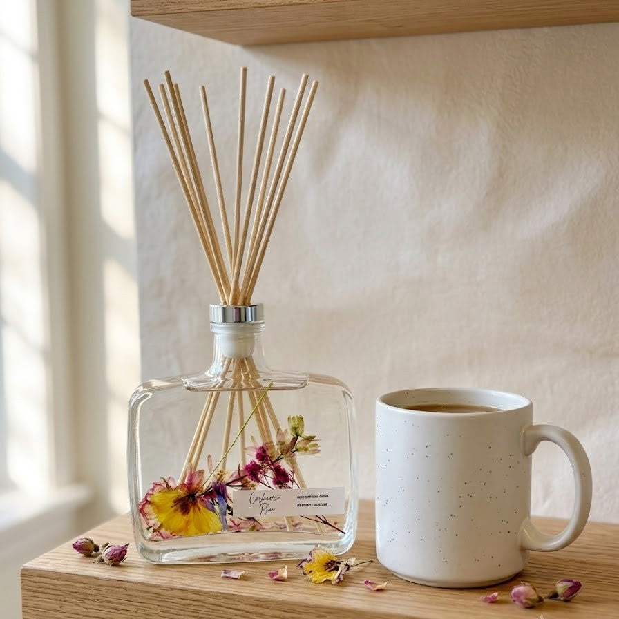 Handmade Botanical Reed Diffuser 12 oz | Premium Aromatherapy Home Fragrance & Decor