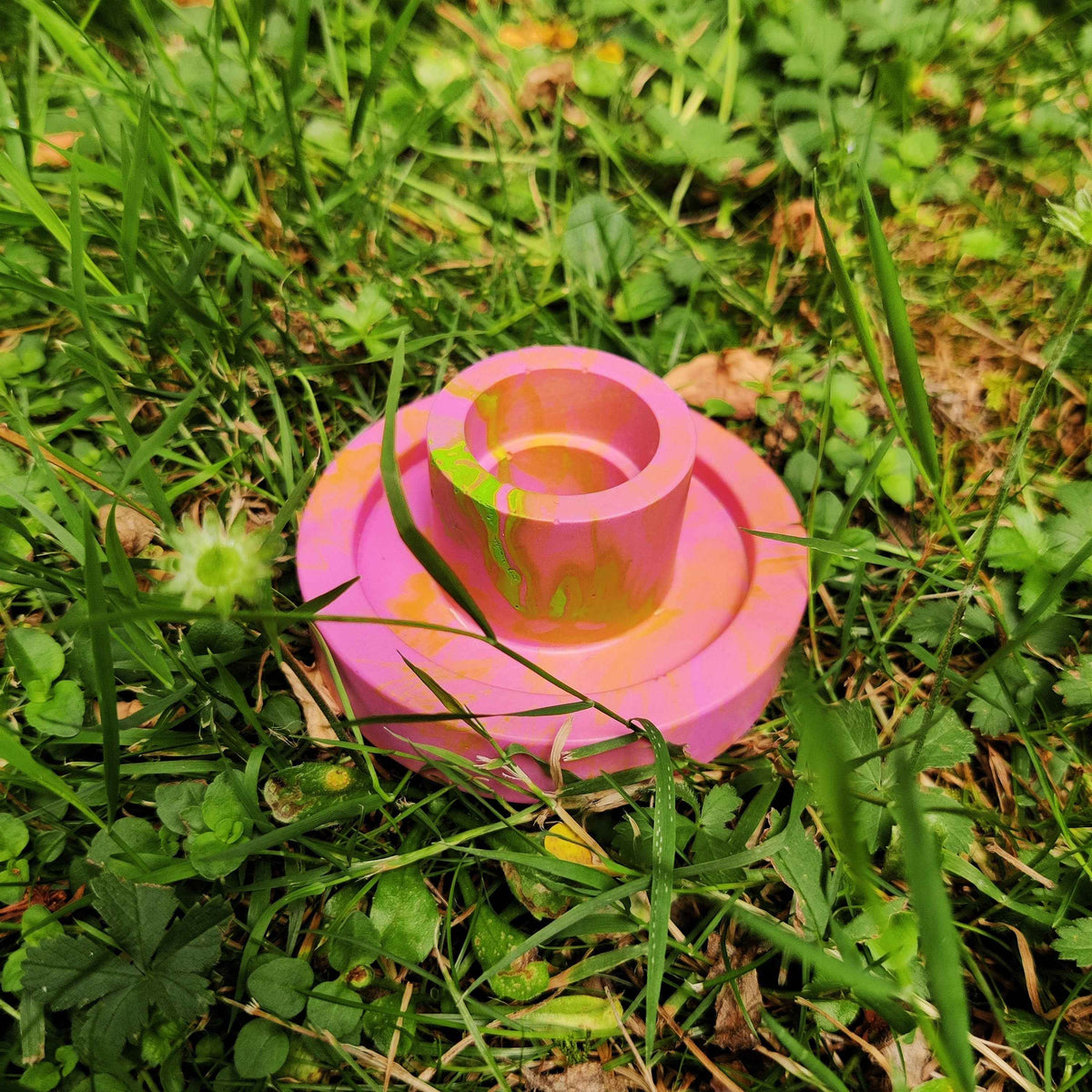 Vivid colours candle stick holders, pink pillar candle holder, aesthetic room decor, summer table decor, unique gift idea for sister-4