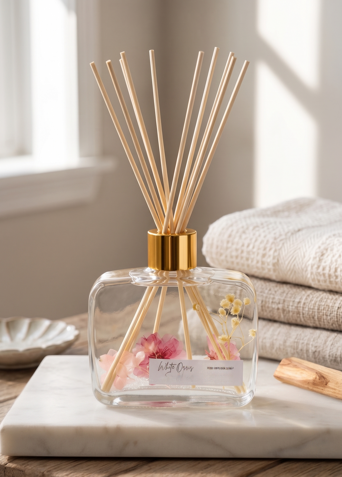 Botanical Reed Diffuser 6.8 oz | Natural Home Fragrance & Elegant Decor